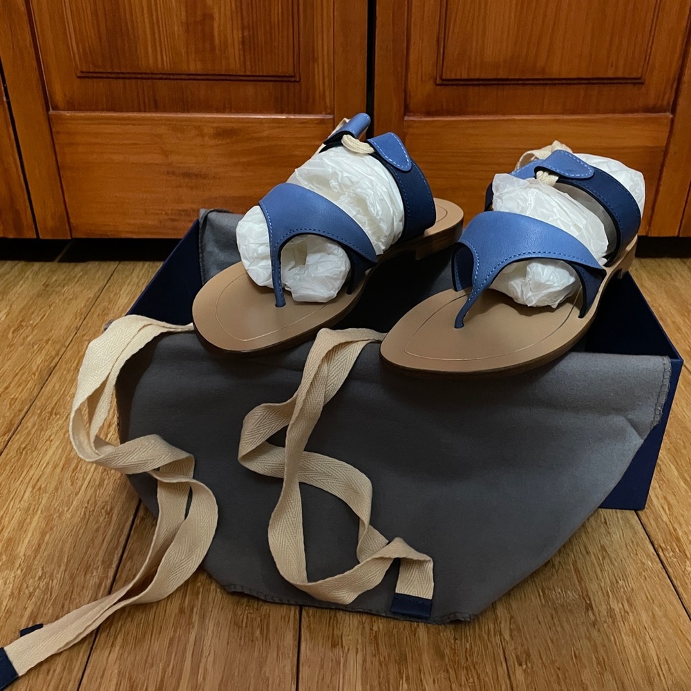 Sarah Flint Navy Blue Grear Sandals